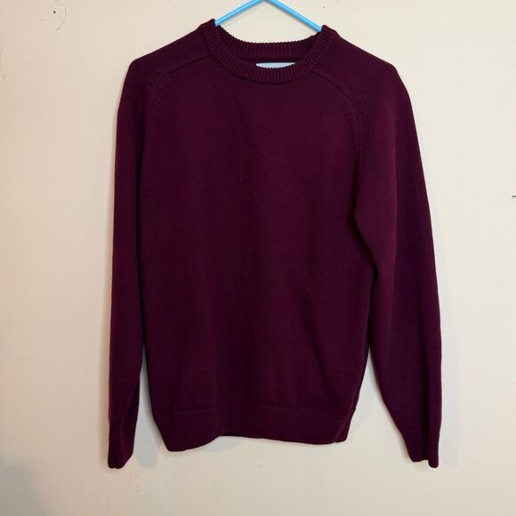 Taikan Other - Taikan mens Sweater size small burgundy maroon 100% cotton